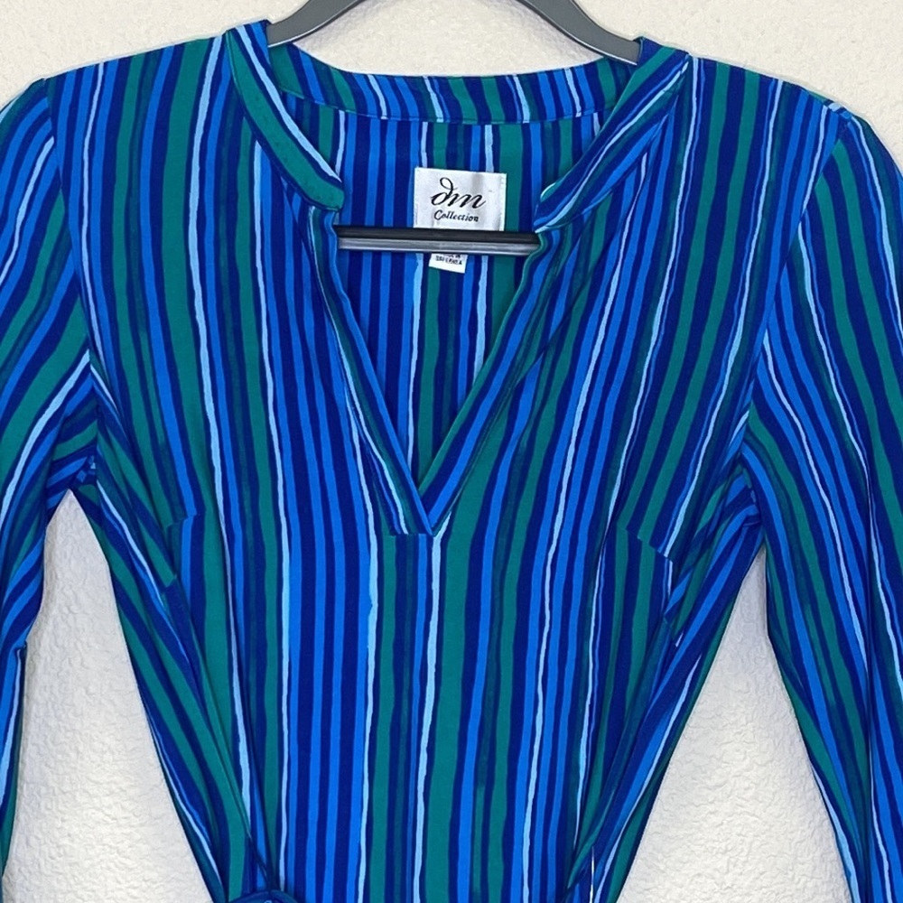 dm collection Striped Jersey Dress NWT Size 0 - Picture 2 of 15